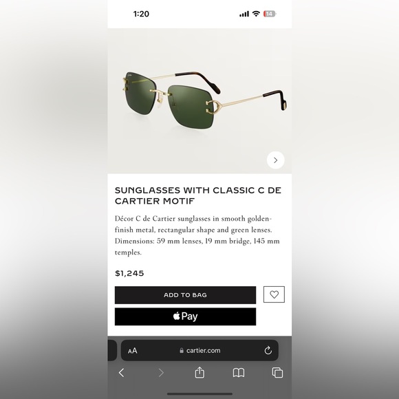 Cartier sunglasses 100% Authentic with receipt of purchase. Brand new. - Picture 4 of 6